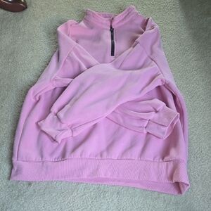 Trendy Queen Pink Fleece Pullover